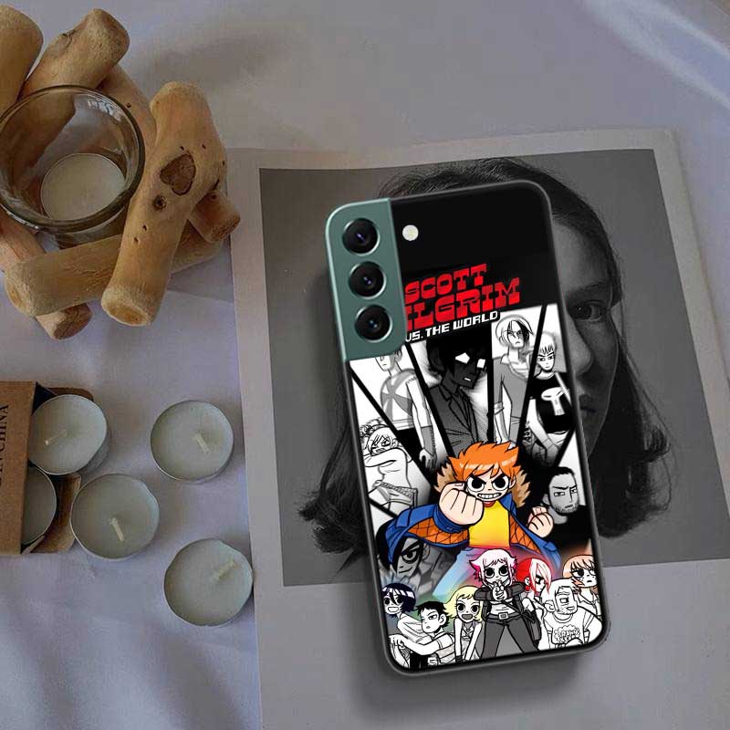 Scott Pilgrim Anime Phone Case For Samsung Galaxy S22 S25 Ultra S21 S10 Plus S26 Edge S20 S23 S24 FE Cover Silicone Soft TPU