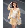Demana Lightweight Lyocell Hooded Shirt & Shorts Set
