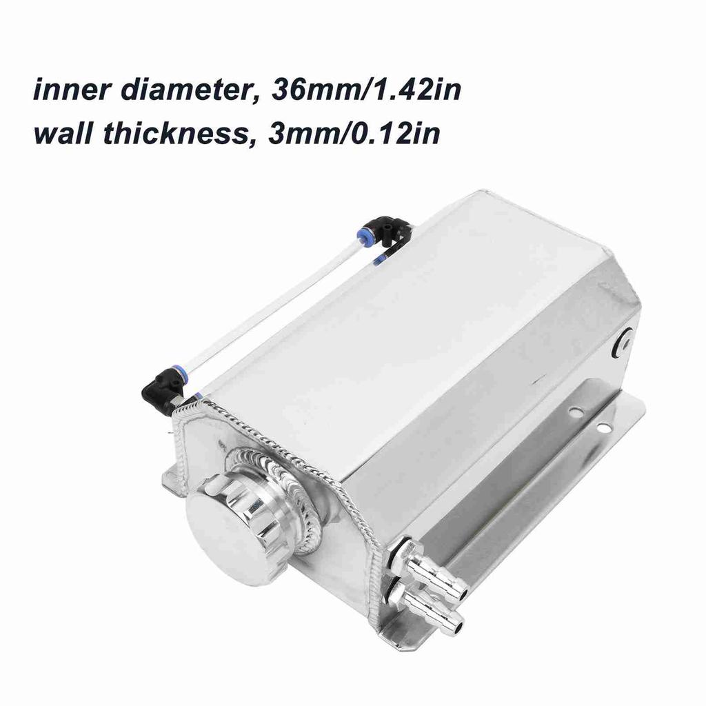 Zbiornik wyrównawczy płynu chłodzącego ze stopu aluminium o pojemności 2 l, uniwersalny zbiornik wyrównawczy chłodnicy do większości samochodów