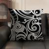 Autumu Maori Tribe Samoa Polynesia Cushion Cover Natural Linen Organic Fabric DoubleSided Printing Sofa Home Decor Breathable