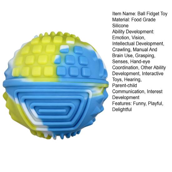 Silicone Magnetic Ball Fidget Toy Stress Relief Sensory Toy with Textures Quiet Office Desk Toy for Women Men Teens