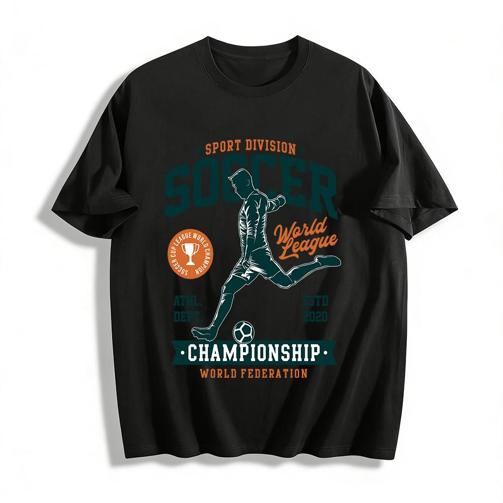 

Vintage Soccer League Championship Graphic Sports T-Shirt Pure cotton T-shirt XXS