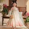 Anneyol Girls' Pink Hanfu Summer Princess Dress