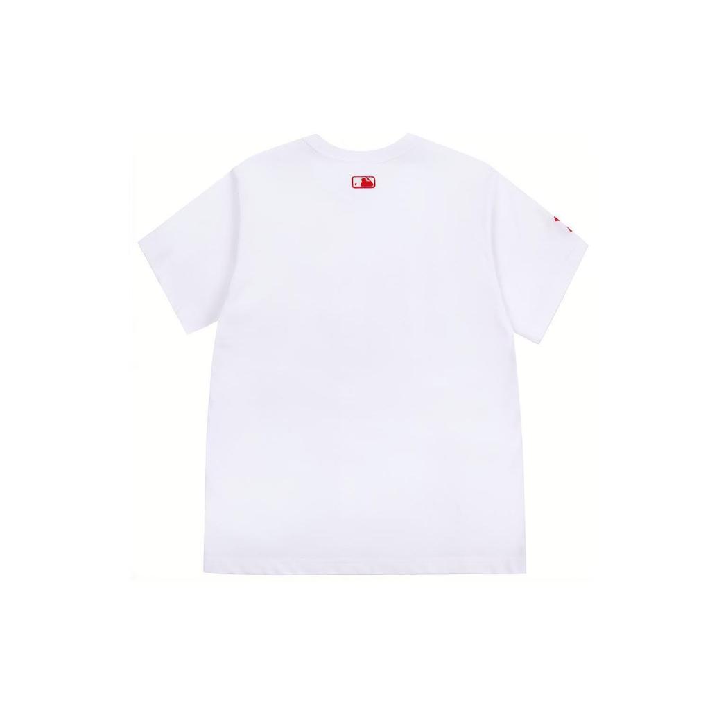 MLB Heart Print Loose American Vintage Short Sleeve T-Shirt Unisex Tops White 31TSH2131-50W