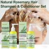 Set Shampoo e Balsamo Biologici al Rosmarino per Capelli - Per Volumizzare, Ispessire, Rinforzare, Controllo dell'Olio, Nutre, Liscia - Cura dei Capelli