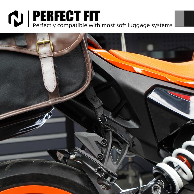 NICECNC Rear Luggage Tie Down Straps For KTM Husaberg Husqvarna Honda Beta GasGas Yamaha Suzuki Kawasaki Sherco Ducati ATV UTV