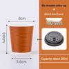 Homeglen Thickened Double-Layer Corrugated Disposable Paper Cups with Lids