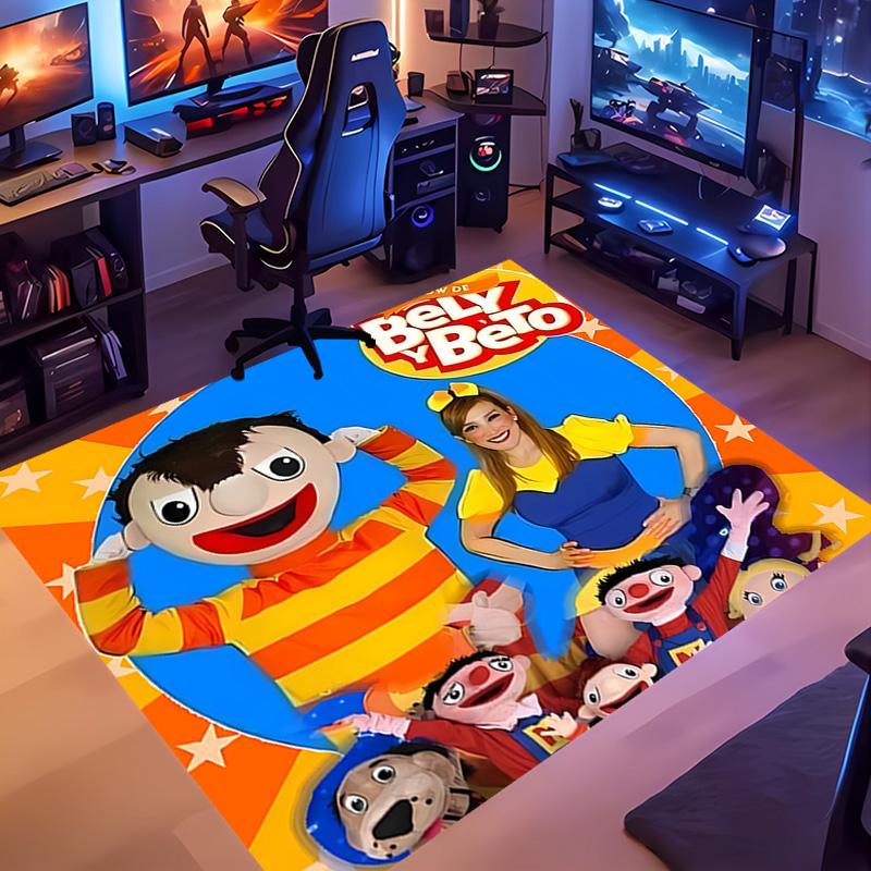 Cartoon B-Bely B-Beto -Themed Entrance Mat,Non-Slip Mat Area Rug,Room Decor,Outdoor Decor,Kitchen Rug,Doormat - Machine Washable,Easy to Clean
