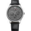 Damon Grey Dial Black Leather Men's Quartz Watch 1791417