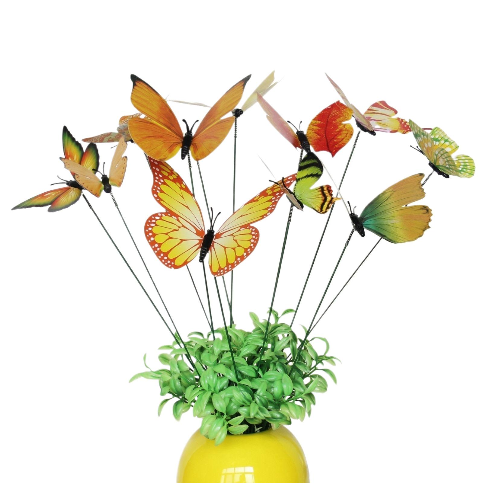 

Simulated Butterfly Gardening Flower Arrangement Forest Decoration Butterfly Ornament One Size жовтий
