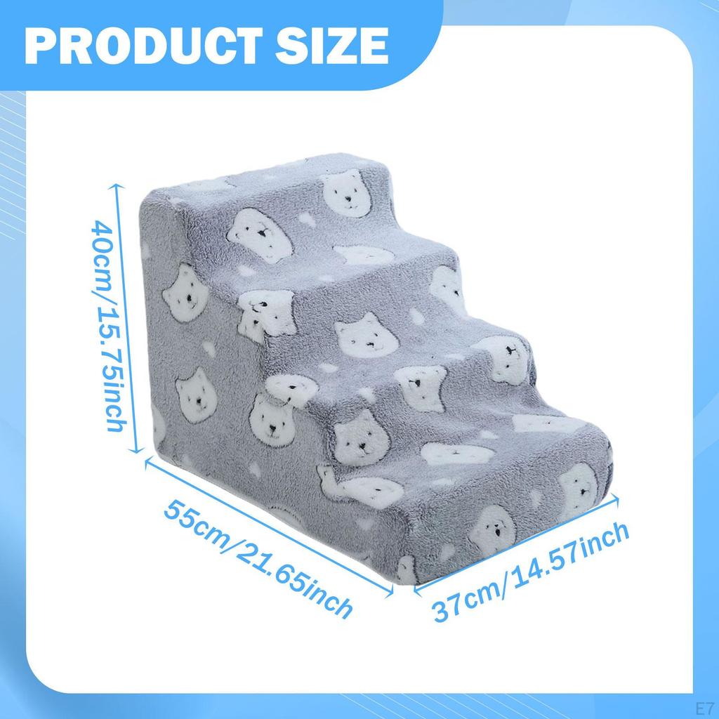 Dog Stairs Steps Comfortable Pet Climbing Staircase for Couch Sofa High Bed