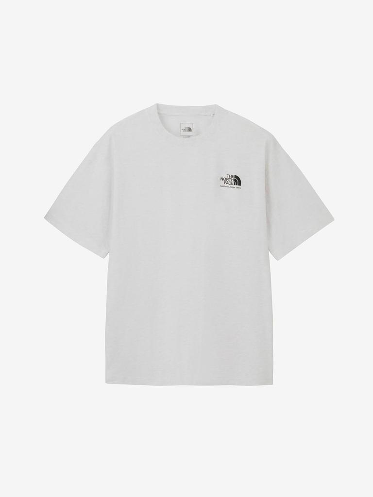 North Cut Sew Washed Historical Logo Tee White Mix Gray XS [The Face] Short-Sleeve & T-Shirt S/S