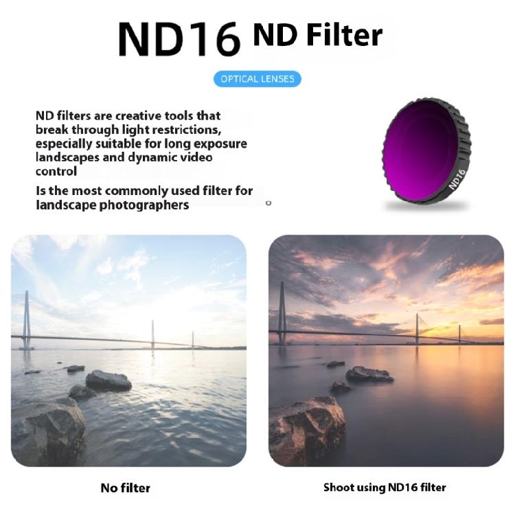 Camera Filters Kit With Rotating Gear Adjustment Anti Reflective Coating For GO3S Long Exposure Videos