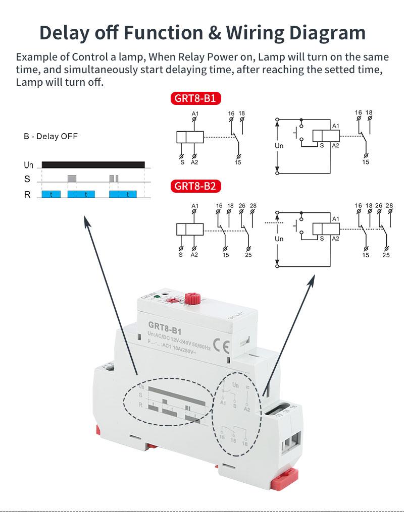 Delay Off Time Relay Small Relay With Led Indicator Electronic Dc 24v
