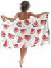 Beach Towel Watermelon Bath Pool Towels Summer Fruit Soft Absorbent Beach Towels Large Quick Dry Lightweight Camping Travel Yoga
