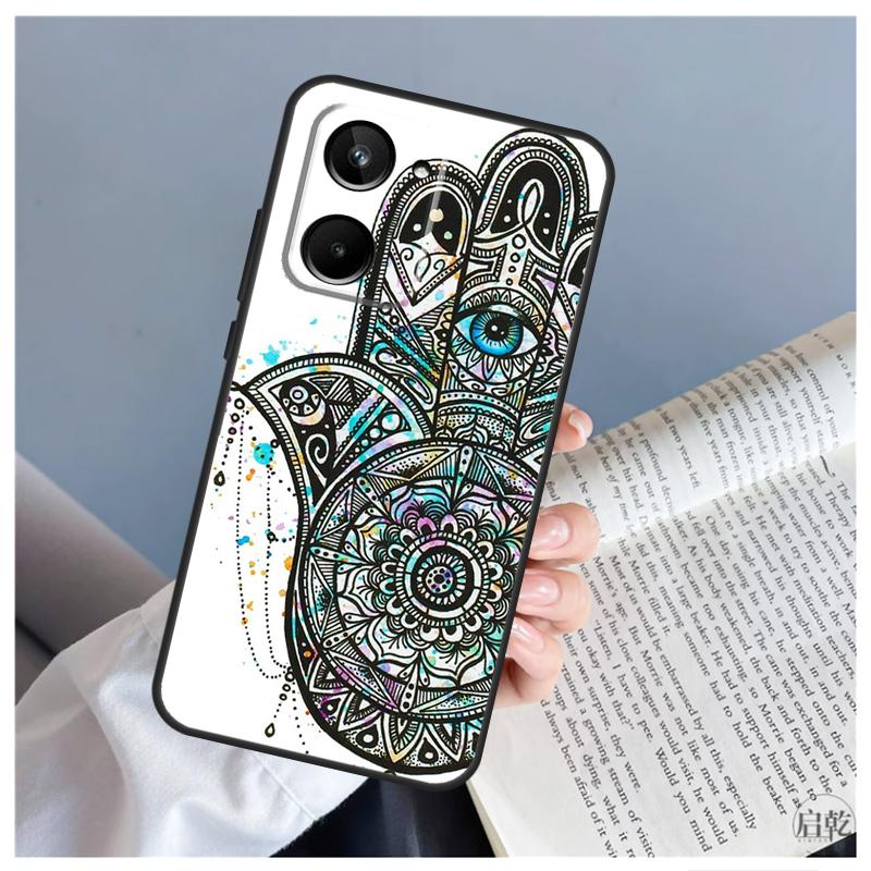Hamsa Hand of Fatima For Realme GT5 GT Neo 5 9 10 11 12 Pro Plus C30 C31 C33 C35 C25s C21Y C51 C53 C55 C67 Case