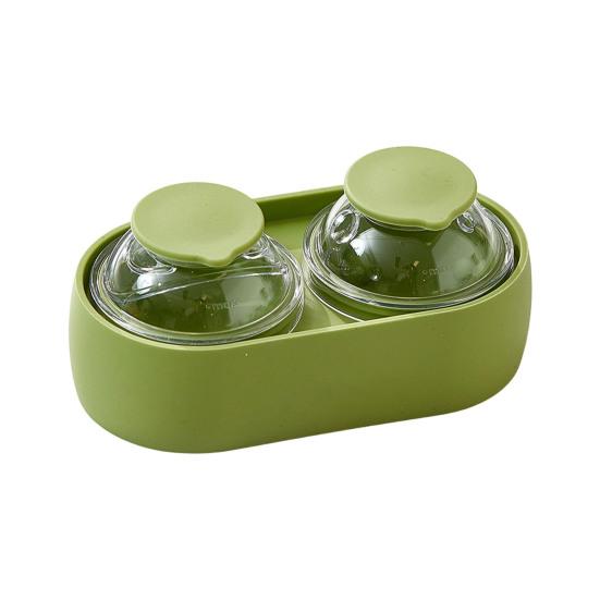 Yousheng Ice Ball Mold Tray 2 Cavity Spherical Ice Maker with Lid Non-Stick Silicone Freezer Mold for Whiskey Cocktails Mocktails Party Beverage