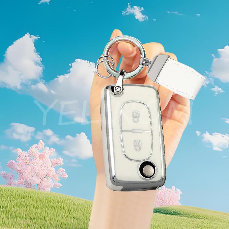 2 3 Button Tpu Key Case Cover For Peugeot Partner Tepee 207 307 308 407 For Citroen C-Crosser C3 C4 Picasso Berlingo Case Holder