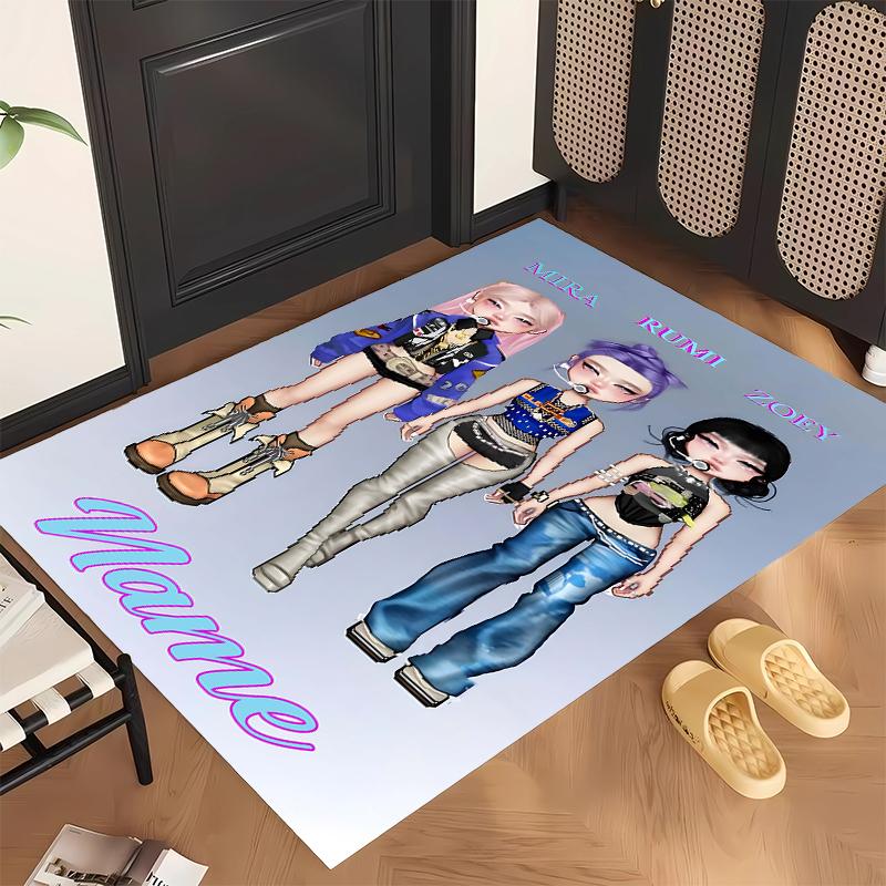 HUNTRIX (144) Personalized Name Office Carpet Stylish Decor for Living Room Bedroom Kitchen
