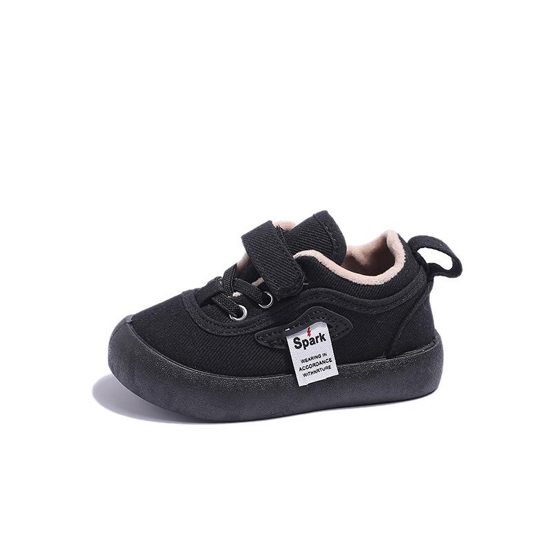 

Детская парусиновая обувь Повседневные кроссовки для мальчика Детская обувь для девочки Утепленная теплая хлопковая обувь Противоскользящие Zapatillas Tenis De Mujer 26 insole 16cm чёрный