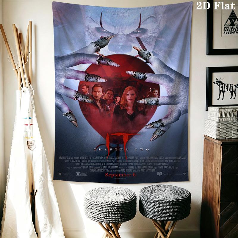 Horror Movie Characters Tapestry Tapestry Background Cloth Wallmounted Wall Covering Decoration Christmas Gift Homestay Soft Decoration Tapestry