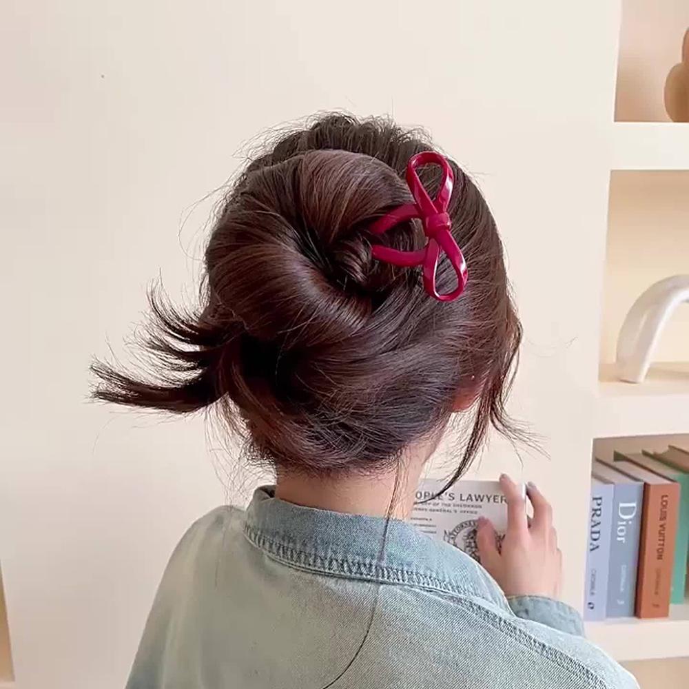 U-shaped bow fashionable hairpin, sweet headwear hairstyle, girls' hair accessories performance, photography hairpin