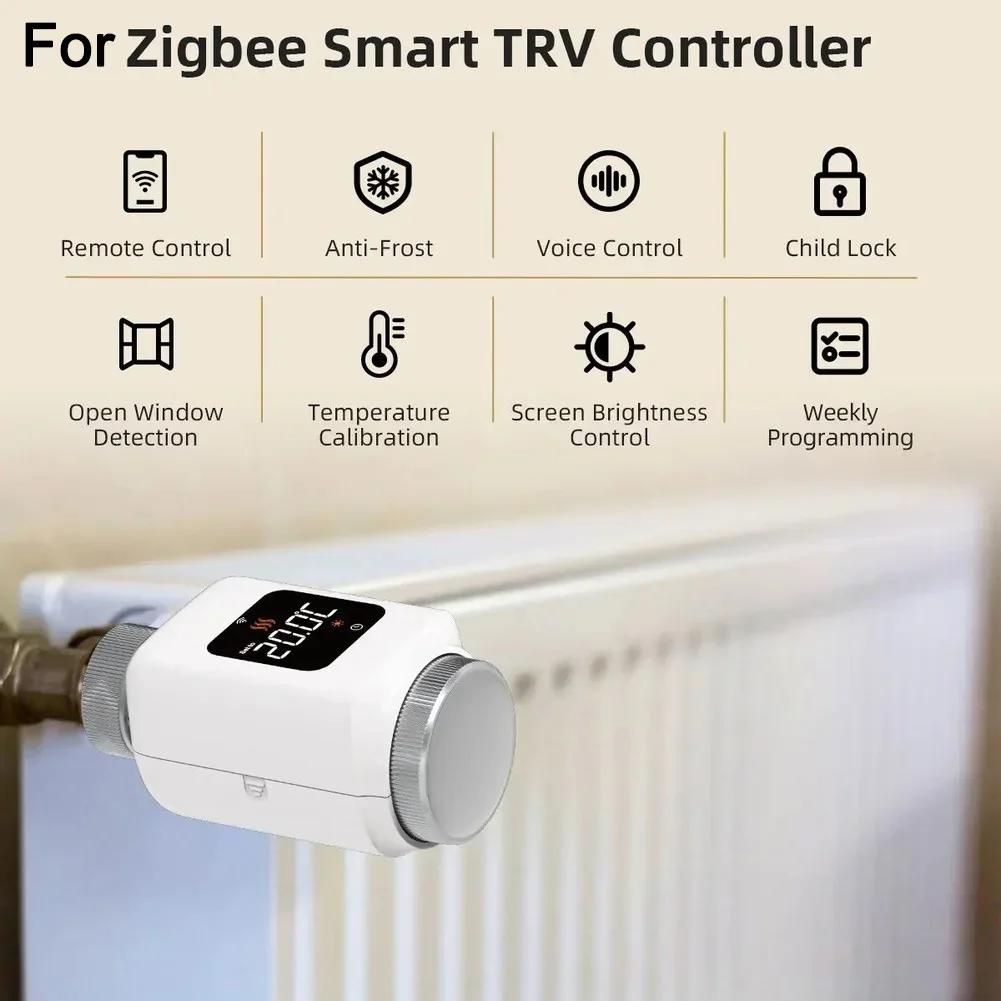 Smart Thermostat Radiator Valve Actuator Compatible with For ZigBee and For Tuya with Remote Access and Weekly Heating Schedule