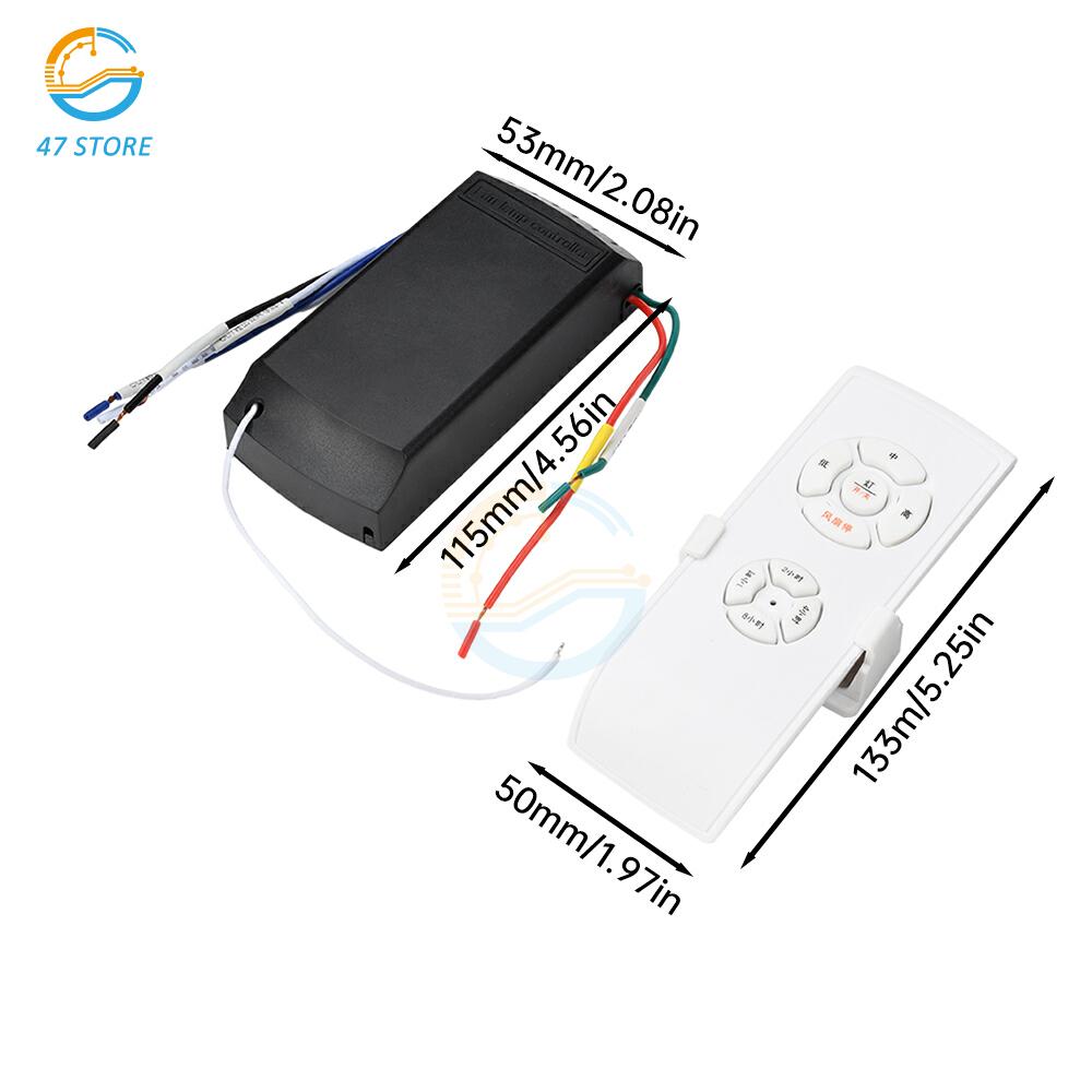 AC220-240V Universal Ceiling Fan Lamp Remote Control Kit Timing Setting Switch Adjuste Wind Speed Transmitter Receiver