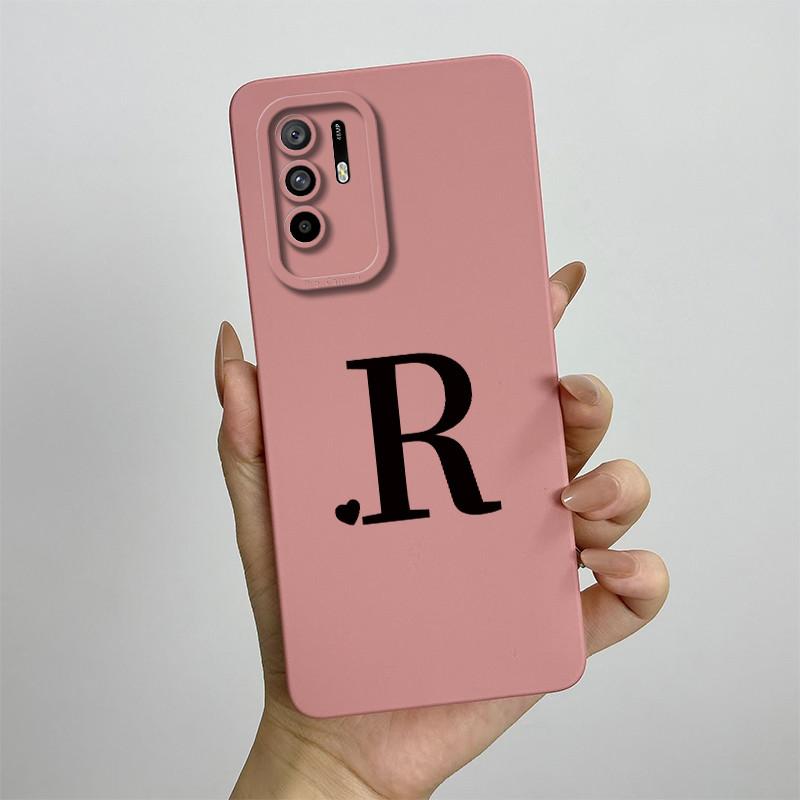 For oppo A94 5G Case OPPO Reno5z Reno 5z F19 Pro Plus Cute Letters Square Phone Case CPH2211 CPH2211 Shockproof Back Cover case