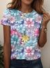 2026 Women's T Shirt Floral Graphic Fashion Stylish Classic Short Sleeved Crew Neck Regular Tops Daily Weekend Prints Summer