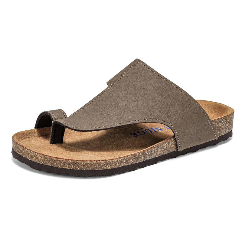 

Fashion New Arrival Cork Footbed Slides Nonslip Beach Flats Summer Sandals Vacation Male Slippers Leisure Walk Men s Half Drag Sandals 44