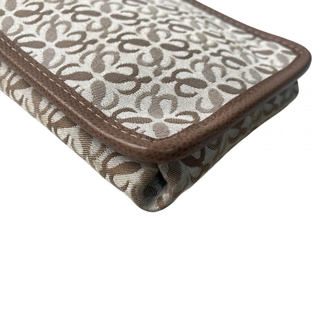 Used LOEWEShoulder Bag Beige/Brown canvas/leather Women