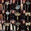 Suijue Pearl Sweater Chain Two Wear Crystal Flower Long Necklace Titanium Steel National Style Two Wear Function