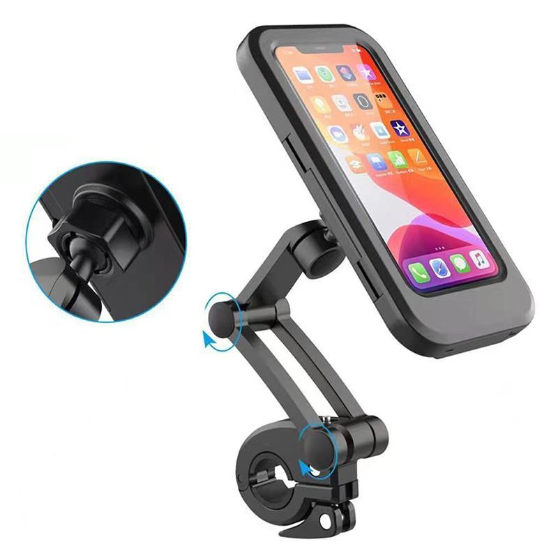 Support Universel pour Vélo 360° Pivotant Réglable GPS Moto Support Téléphone Portable Étanche Support pour Téléphone Portable Moto Vélo