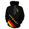 Germany Flag Pattern Football Hoodies Fashion Simple Long Sleeve National Emblem 3D Printed Sweatshirt Casual Oversize Pullovers