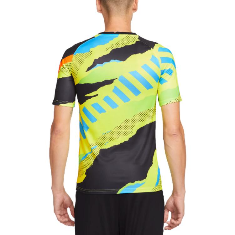 Men's Nike T Shirts Men's Yellow Black Crew Neck Moderate Straight Fit