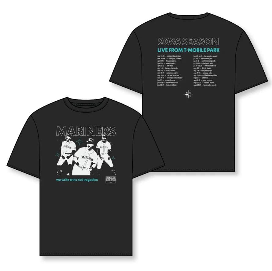 Seattle Mariners Emo Night T-Shirt Giveaway 2026 L