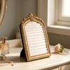 European Velvet Engraved Ring Holder Photo Frame - Retro Jewelry Display Stand & Light Luxury Desktop Decoration