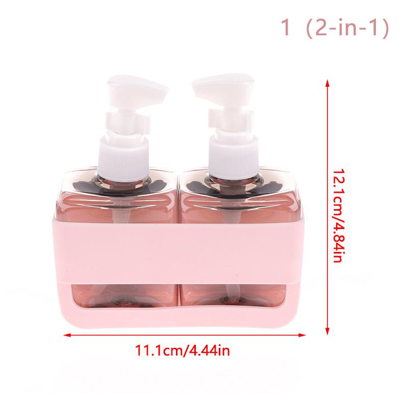 

2/3/4-в-1 набор дорожных бутылок, комбинированный шампунь, гель для душа, лосьон для мытья рук, разделенный пустой флакон, дорожный набор, аксессуары as the picture розовый