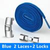 Quick Metal Press Lock Shoelaces No Tie Elastic Laces For Sneakers Kids Adults Easy Wear Durable Shoe Laces