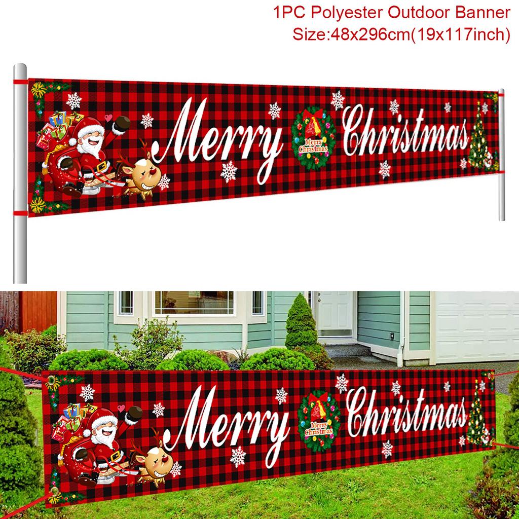 Christmas Outdoor Banner Merry Christmas Decorations For Home 2025 Outdoor Decor Xmas Navidad Noel Natal Happy New Year 2026