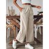 2026 Striped Casual Loose Wide-Leg Cropped Pants - European & American Style