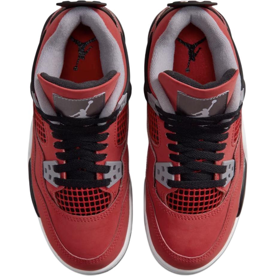 Air Jordan 4 Retro GS Toro Bravo 2026 Scarpe da Ginnastica per Bambini Rosso Fuoco-Rosso Bianco FQ8213-600