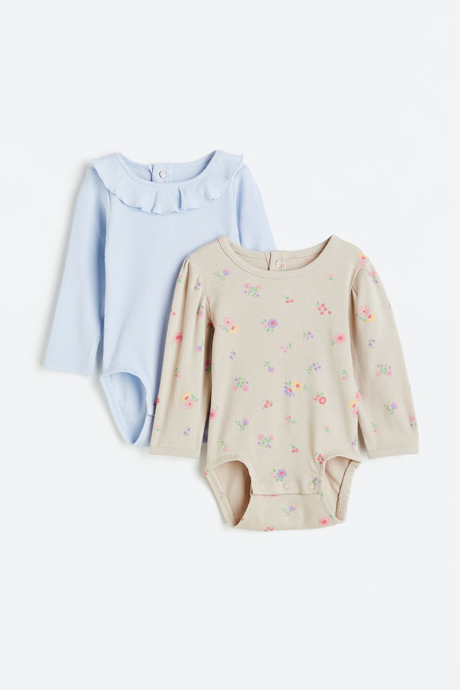 

2-pack puff-sleeved bodysuits