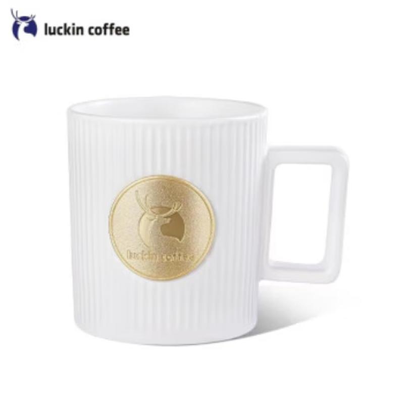 Luckin Coffee Metallgeprägte Keramiktasse