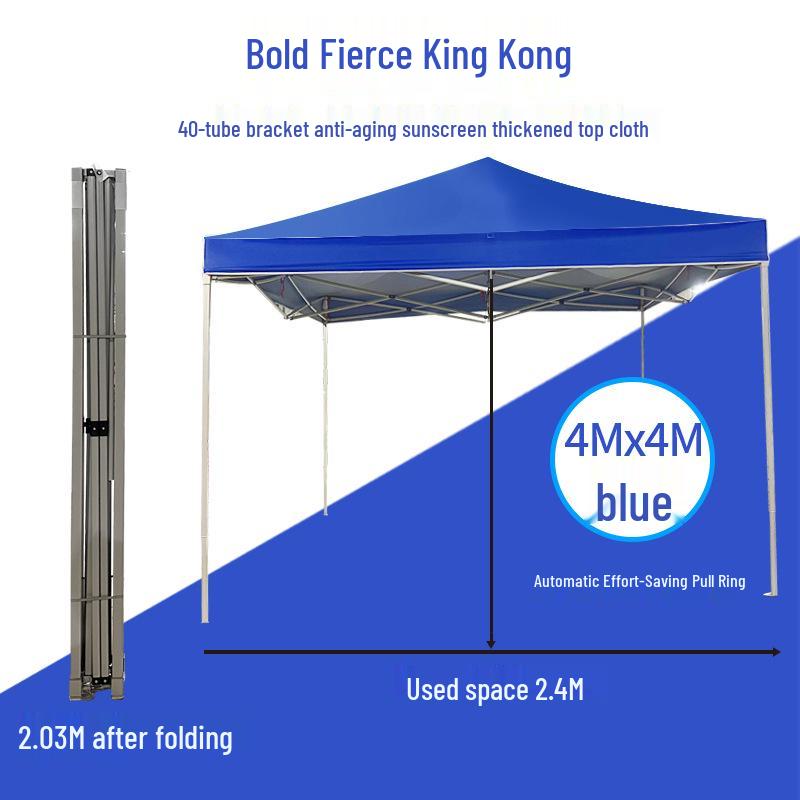 Large Telescopic Outdoor Advertising Tent: Folding Rainproof Canopy and Sunshade with Four-Legged Design