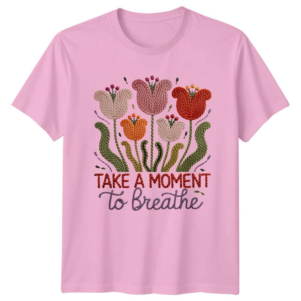 Take A MoUnisext To Breathe TShirt Knitting Birthday Gift For Him And Her
