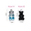 10Pcs/Lot Candy Bear Pendant Charms Colorful Resin Bears for Necklace Bracelet Earrings Jewelry Making Findings Accessories