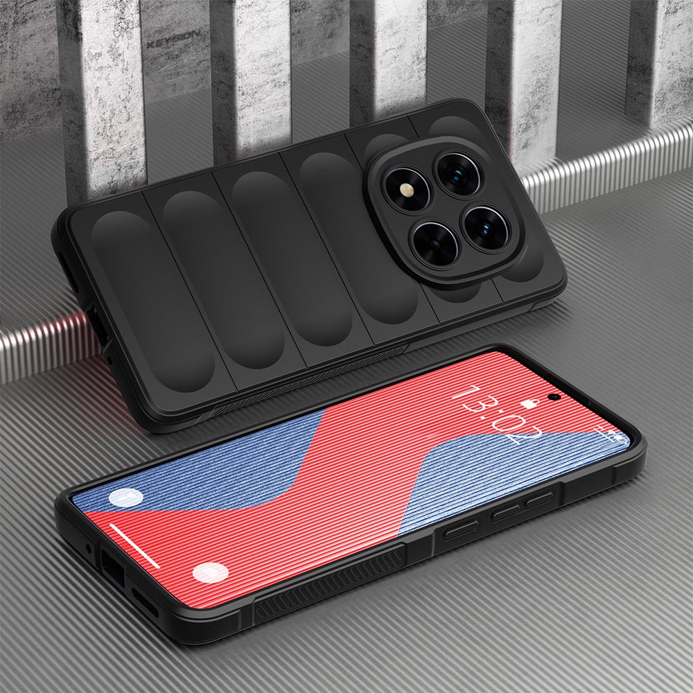 KEYSION Shockproof Case for Redmi Note 14 Pro+ 5G 14 4G 14 Pro 5G Anti-skid Soft Silicone Phone Back Cover for Xiaomi POCO X7 5G