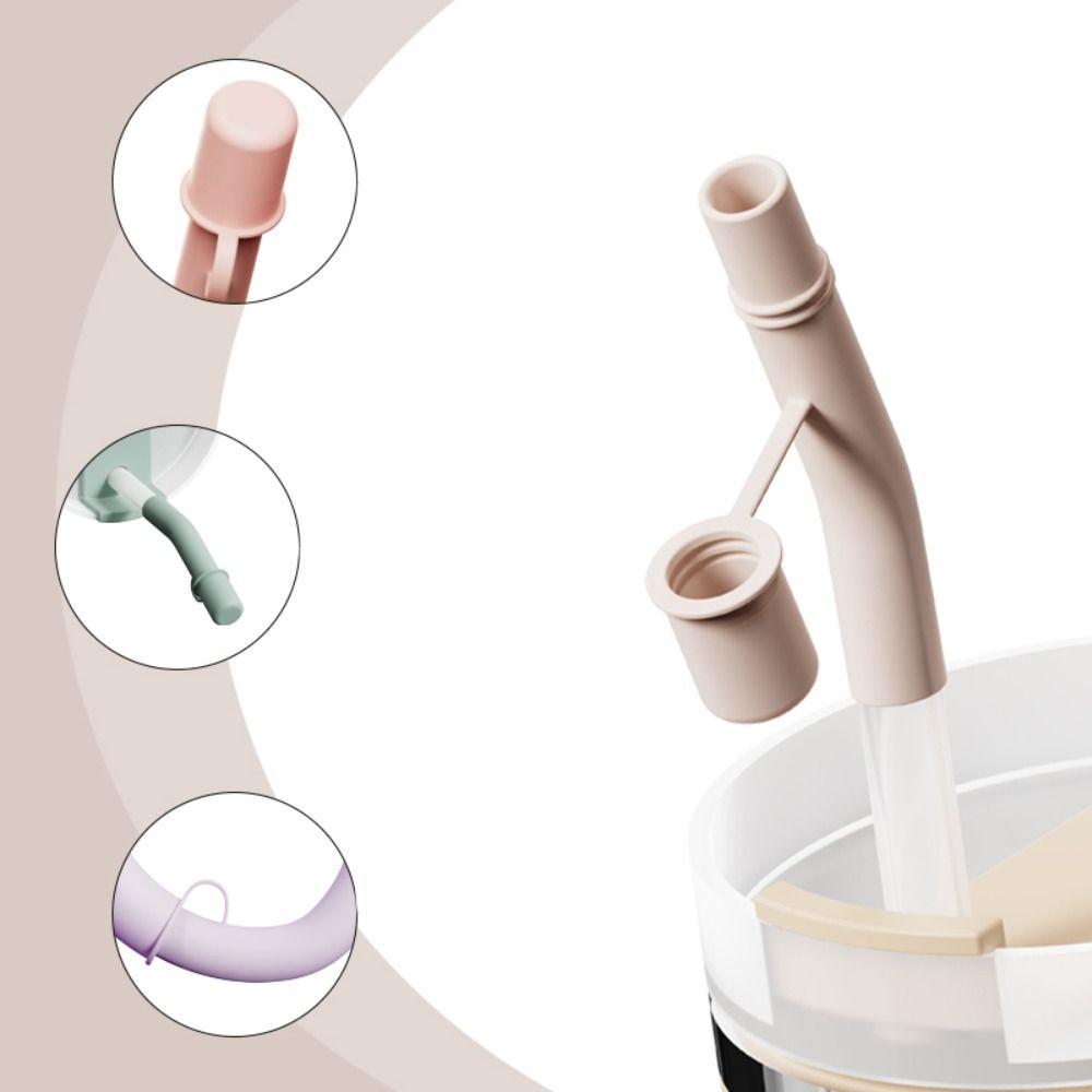 3Pcs Silicone Straw Extended Cover Cap Reusable Straw Tips Cover Straw Topper for Stanley Cup